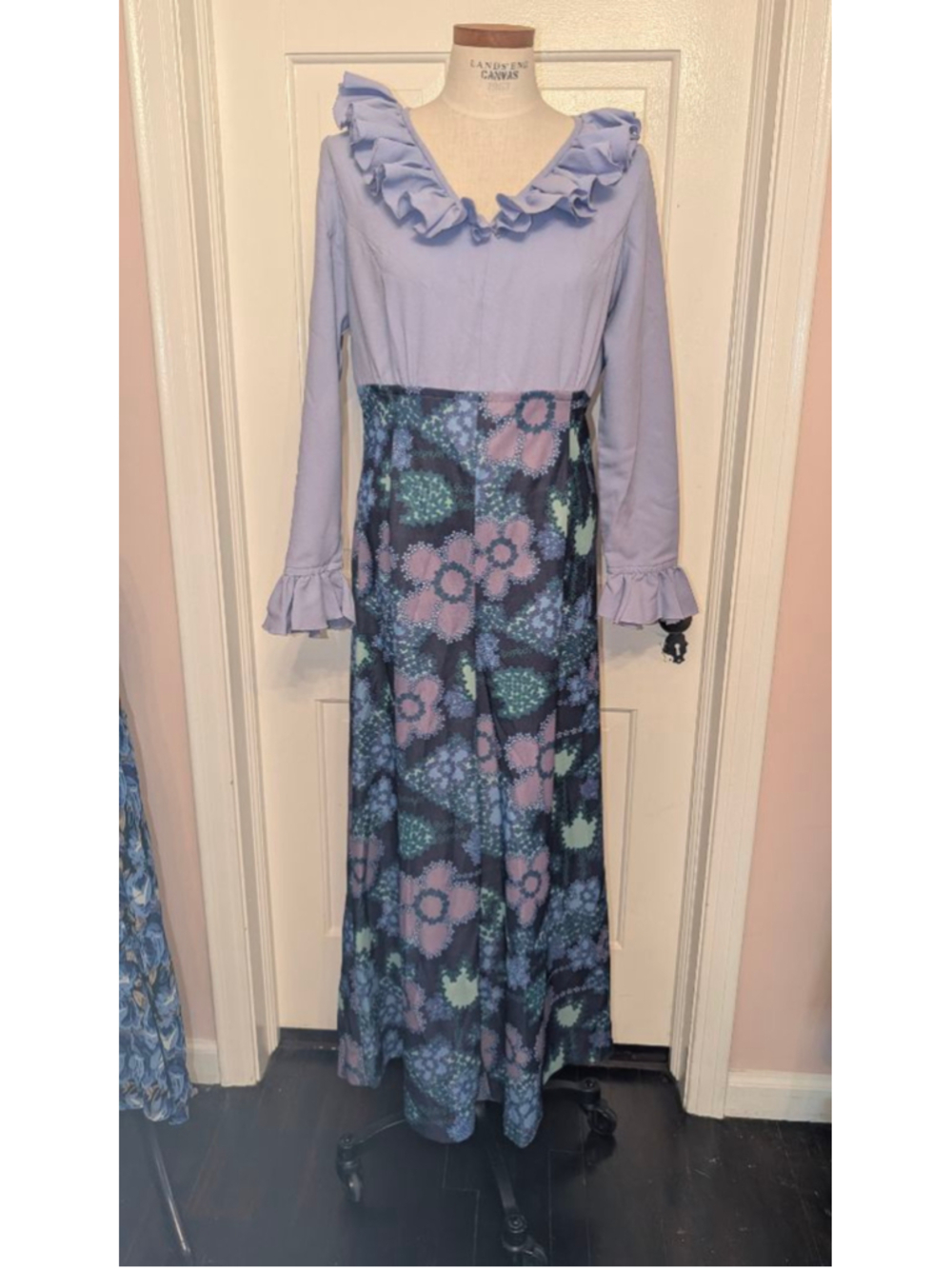 vintage 60s Purple floral Floral Jumpsuit